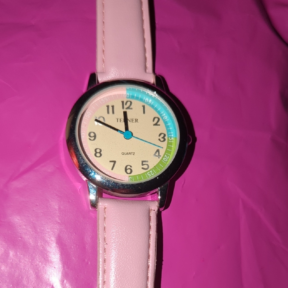 Bijoux Terner Pink Strap Silver Case Women's Watch